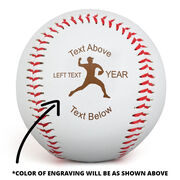 Engraved Baseball - Baseball Pitcher