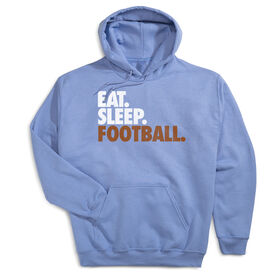 Football Hooded Sweatshirt - Eat. Sleep. Football. [Carolina/Adult Large] - SS