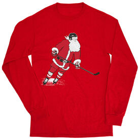 Hockey Tshirt Long Sleeve - Slap Shot Santa