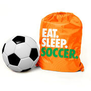 Soccer Drawstring Backpack Eat. Sleep. Soccer.