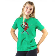 Skiing Short Sleeve T-Shirt - Freestyle Santa