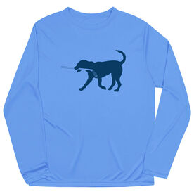 Hockey Long Sleeve Performance Tee - Rocky The Hockey Dog