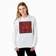 Hockey Long Sleeve Performance Tee - Straight Outta The Sin Bin