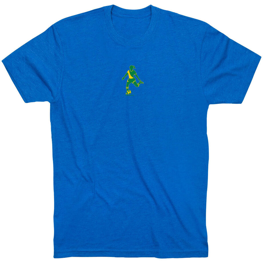 Soccer Tshirt Short Sleeve Soccer Silhouette Girl