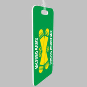 Snowboarding Bag/Luggage Tag - Personalized Text with Crossed Boards