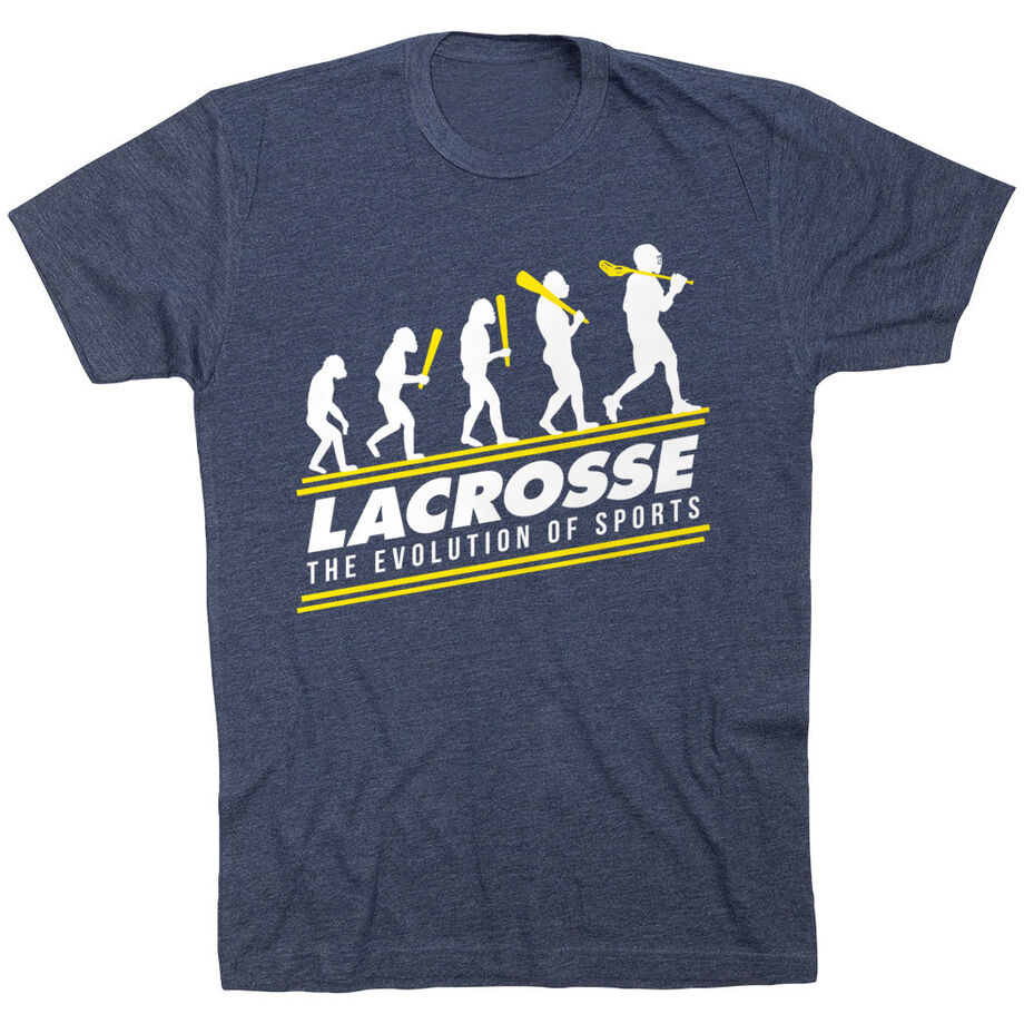 Guys Lacrosse Short Sleeve T-Shirt - Evolution of Lacrosse