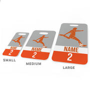 Soccer Bag/Luggage Tag - Personalized Soccer Guy Name and Number
