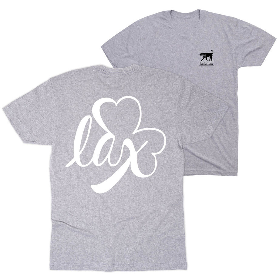 Girls Lacrosse Short Sleeve T-Shirt - Lax Shamrock (Back Design)