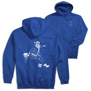 Soccer Hooded Sweatshirt - Santa Player (Back Design)