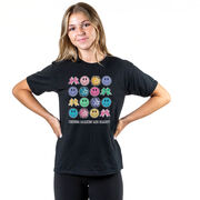 Cheerleading Short Sleeve T-Shirt - Cheer Makes Me Happy