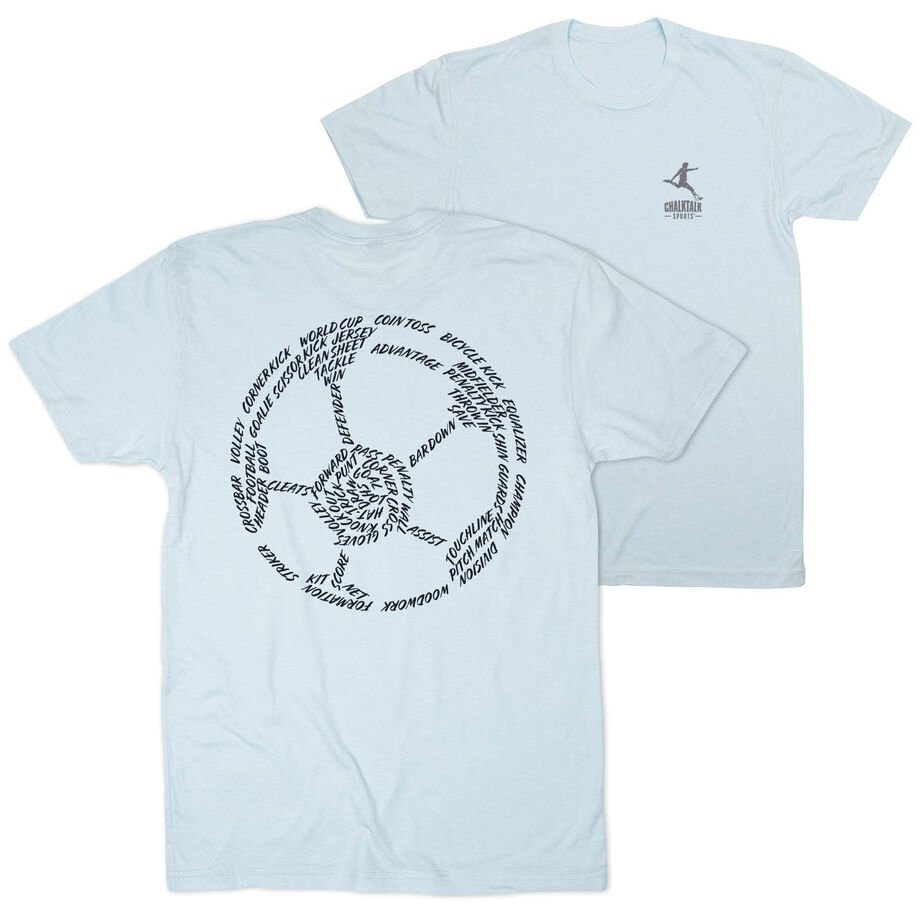 Soccer Short Sleeve T-Shirt - Soccer Words (Back Design)