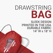 Guys Lacrosse Drawstring Backpack - Patriotic Stick