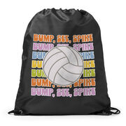 Volleyball Drawstring Backpack - Bump, Set, Spike