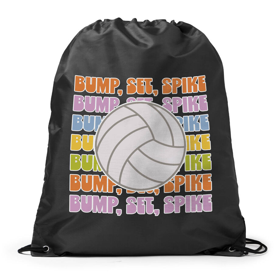Volleyball Drawstring Backpack - Bump, Set, Spike