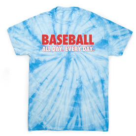 Baseball Short Sleeve T-Shirt - Baseball All Day Everyday Tie Dye