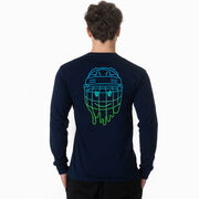 Hockey Tshirt Long Sleeve - Have An Ice Day Smiley (Back Design)