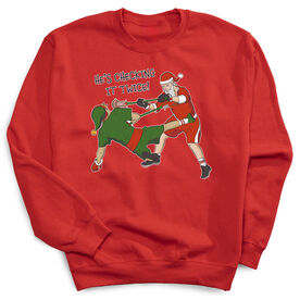 Guys Lacrosse Crewneck Sweatshirt - Checking It Twice Lacrosse
