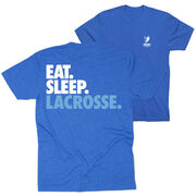 Lacrosse Short Sleeve T-Shirt - Eat. Sleep. Lacrosse. (Back Design)