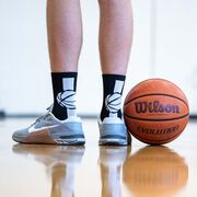 Basketball Woven Mid-Calf Socks - Superelite (Black/White)