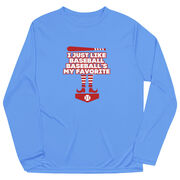 Baseball Long Sleeve Performance Tee - Baseball's My Favorite