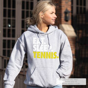 Tennis Hooded Sweatshirt - Eat. Sleep. Tennis.