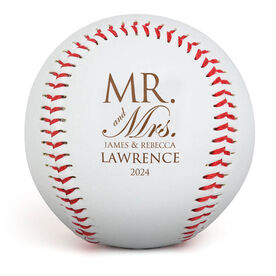 Engraved Baseball - Wedding Announcement