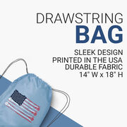 Guys Lacrosse Drawstring Backpack - American Flag