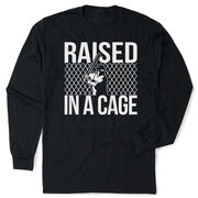 Baseball Tshirt Long Sleeve - Raised in a Cage