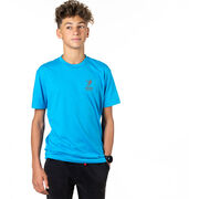 Guys Lacrosse Short Sleeve T-Shirt - Yeti (Walking) (Back Design)