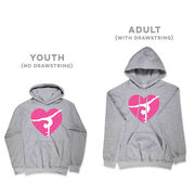 Gymnastics Hooded Sweatshirt - Gymnast Heart