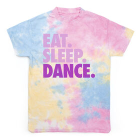 Dance Short Sleeve T-Shirt - Eat Sleep Dance Tie Dye