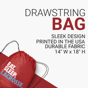 Lacrosse Drawstring Backpack Eat. Sleep. Lacrosse.