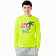 Guys Lacrosse Long Sleeve Performance Tee - Lax Lizard