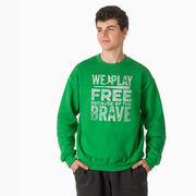 Baseball Crewneck Sweatshirt - Because Of The Brave Baseball