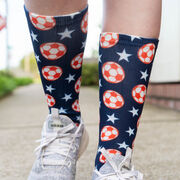 Soccer Graphic Flex Mid-Calf Socks - All American