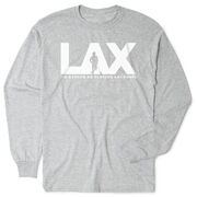 Guys Lacrosse Tshirt Long Sleeve - I'd Rather Lax