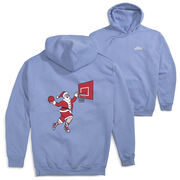 Basketball Hooded Sweatshirt - Slam Dunk Santa (Back Design)