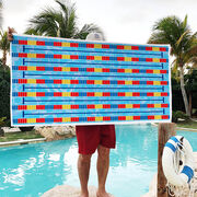 Swimming Premium Beach Towel - Swim Lanes