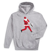 Baseball Hooded Sweatshirt - Home Run Santa