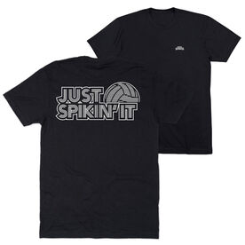 Volleyball Short Sleeve T-Shirt - Just Spikin' It (Back Design)