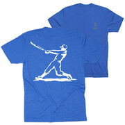 Baseball Short Sleeve T-Shirt - Baseball Player (Back Design)