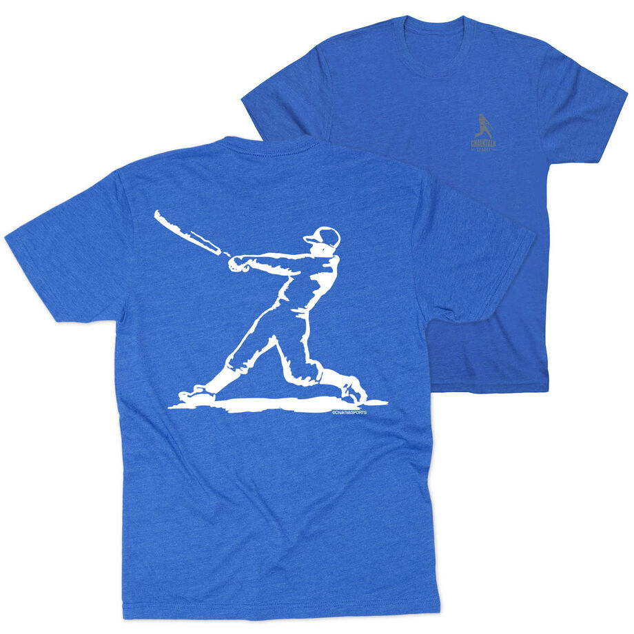 Baseball Short Sleeve T-Shirt - Baseball Player (Back Design)