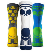 Pickleball Woven Mid-Calf Sock Set - Dink Shot