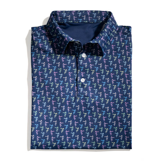 Guys Lacrosse Short Sleeve Polo Shirt - Neon Lacrosse