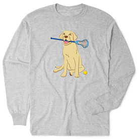 Girls Lacrosse Tshirt Long Sleeve - Chase The Lax Dog