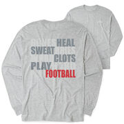 Football Tshirt Long Sleeve - Bones Saying (Back Design)