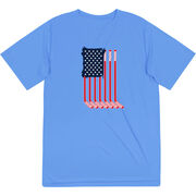 Hockey Short Sleeve Performance Tee - American Flag