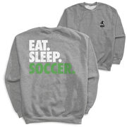 Soccer Crewneck Sweatshirt - Eat Sleep Soccer (Bold Text) (Back Design)