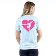 Gymnastics Short Sleeve T-Shirt - Gymnast Heart (Back Design)