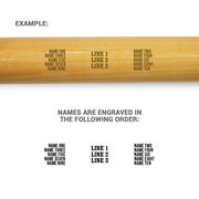 Engraved Mini Softball Bat - Custom Text With Roster